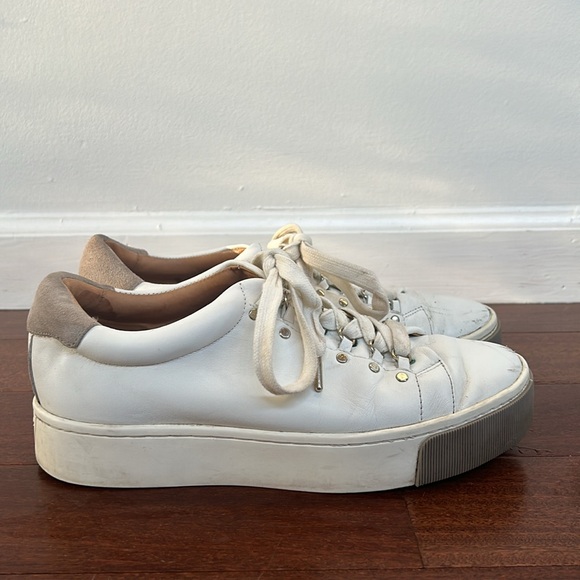 Joie white platform leather sneakers  | white - Picture 2 of 12